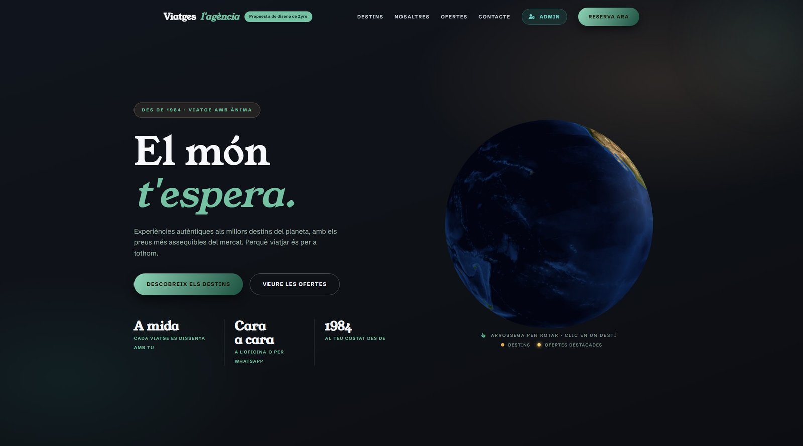 Web para agencia de viajes